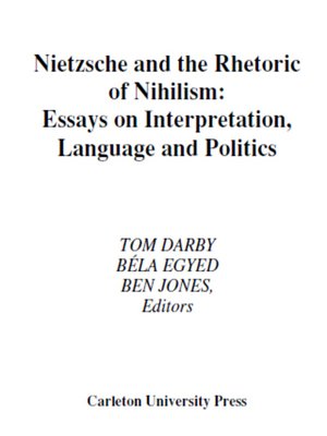cover image of Nietzsche and the Rhetoric of Nihilism